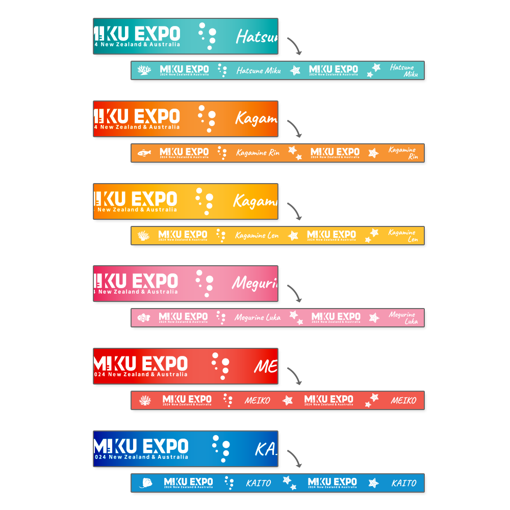 MIKU EXPO 2024 New Zealand & Australia Wristband (6 types)